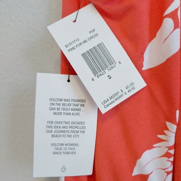 Volcom Pine For Me Summer Beachy Casual Mini  Tank Dress Sz 10 - Picture 9 of 12